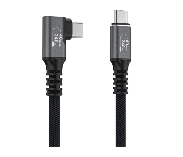 Wozinsky Kabel kątowy USB USB-C 240W 2m 4K Czarny - 1487876 - zdjęcie 4